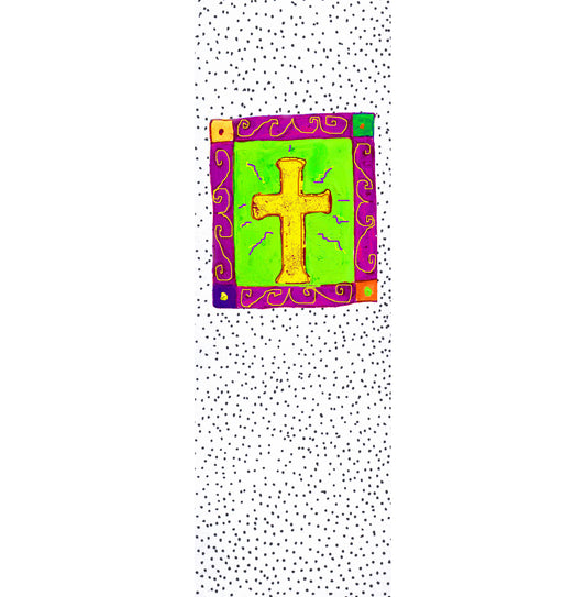 Vibrant Yellow - The Golden Cross Bookmark