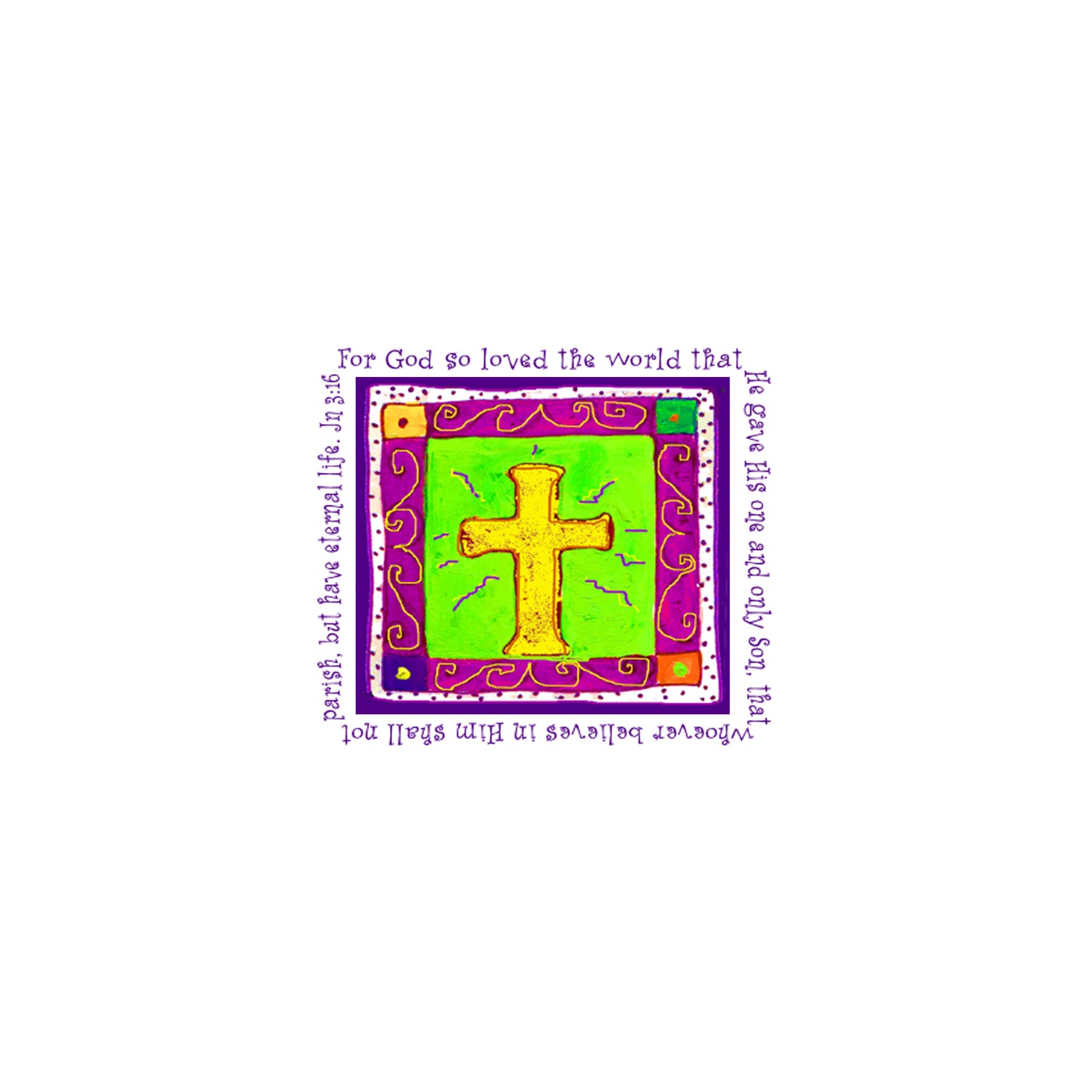 Vibrant Yellow - The Golden Cross Magnet