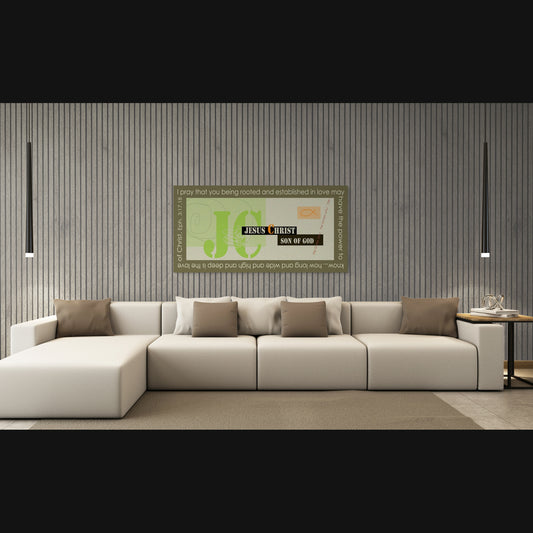 Lively Green - Modern Jesus Canvas Print