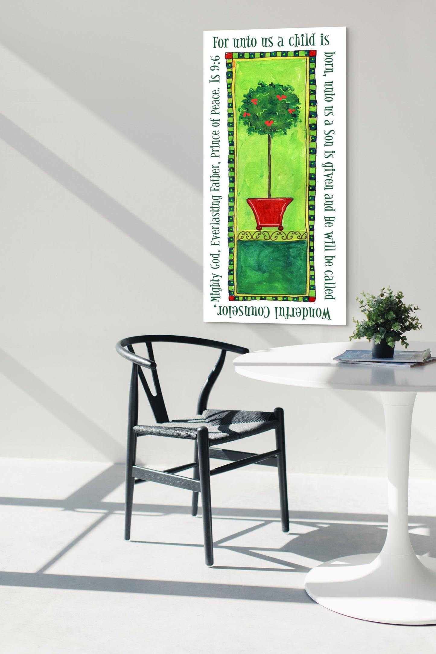 A Very Merry Christmas - A Christmas Topiary Canvas Print