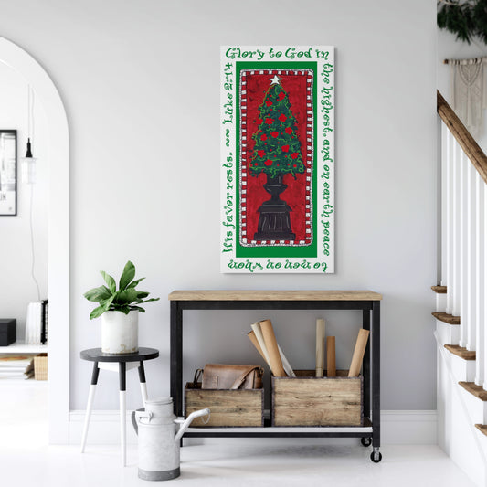 A Very Merry Christmas - Christmas Tree Canvas Print