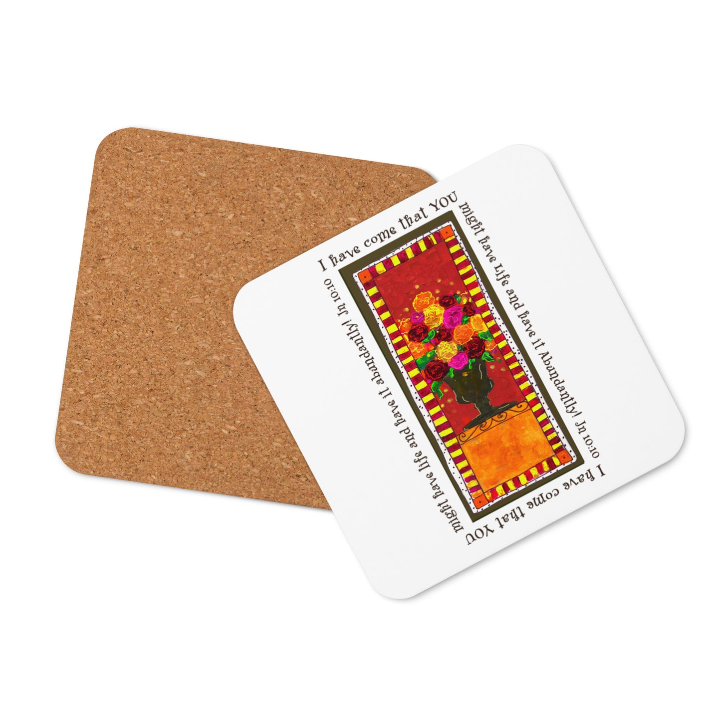 Vivid Orange - Abundant Flowers Coaster