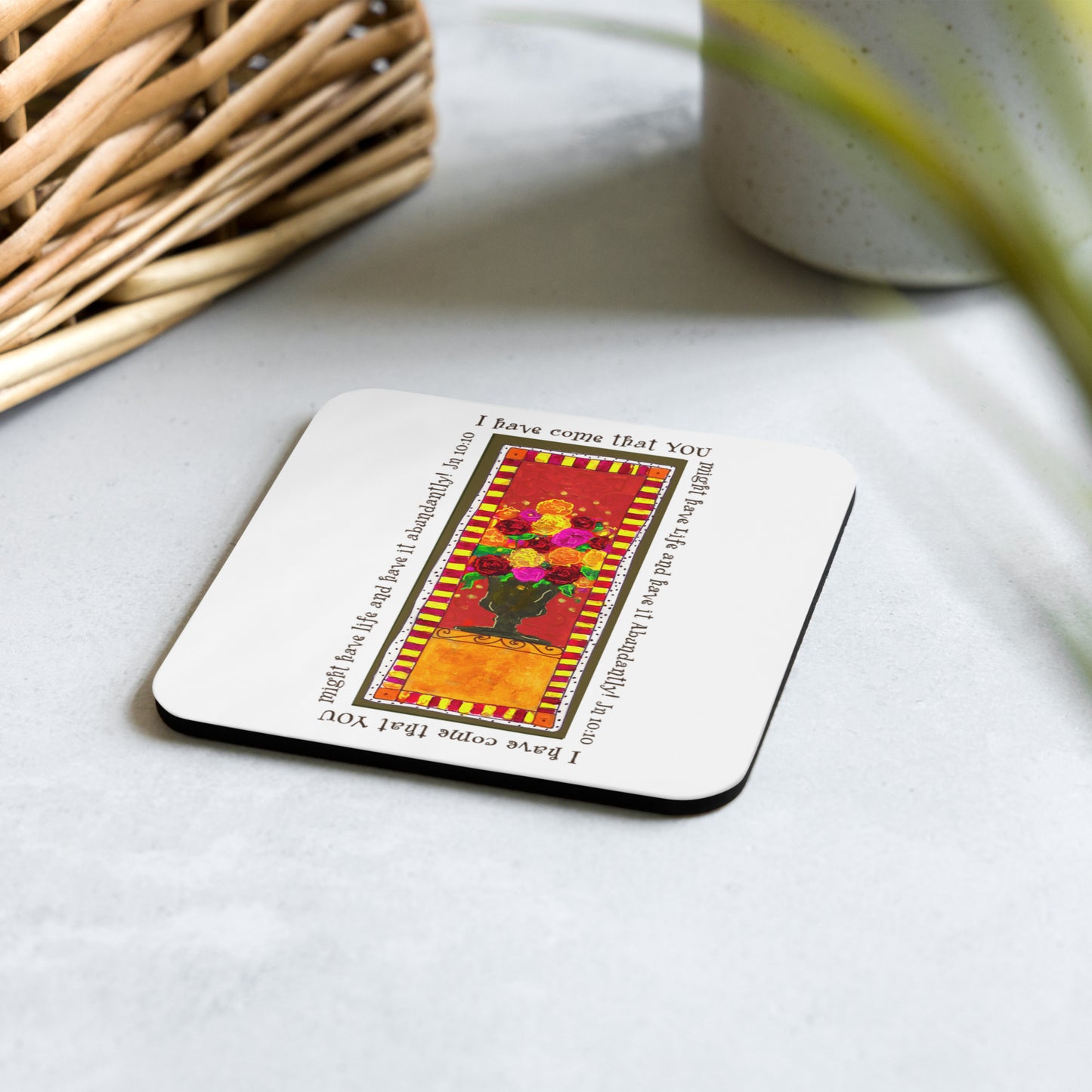 Vivid Orange - Abundant Flowers Coaster