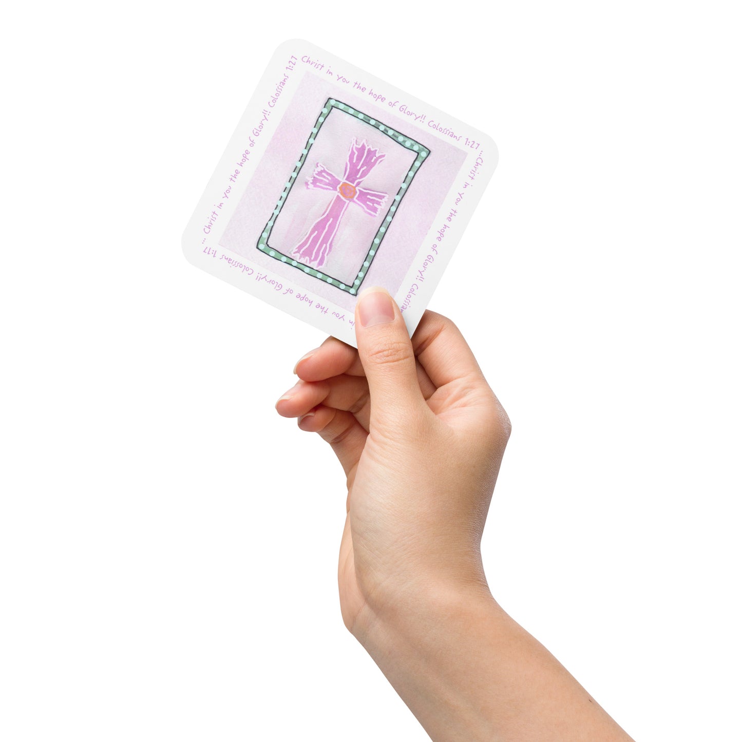 Bright Pink - Pink Cross Coaster