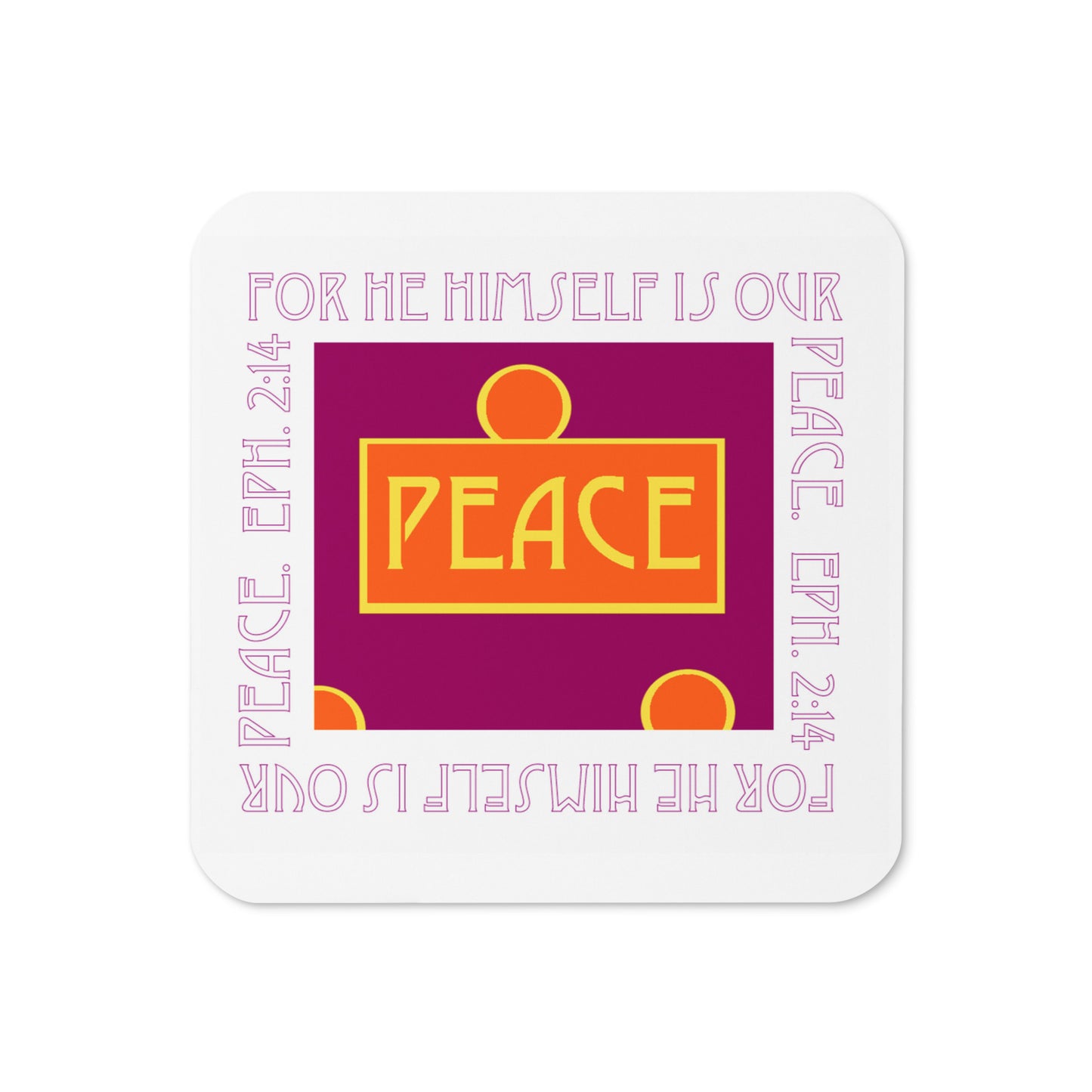 Vivid Orange - Peace Coaster