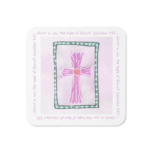 Bright Pink - Pink Cross Coaster