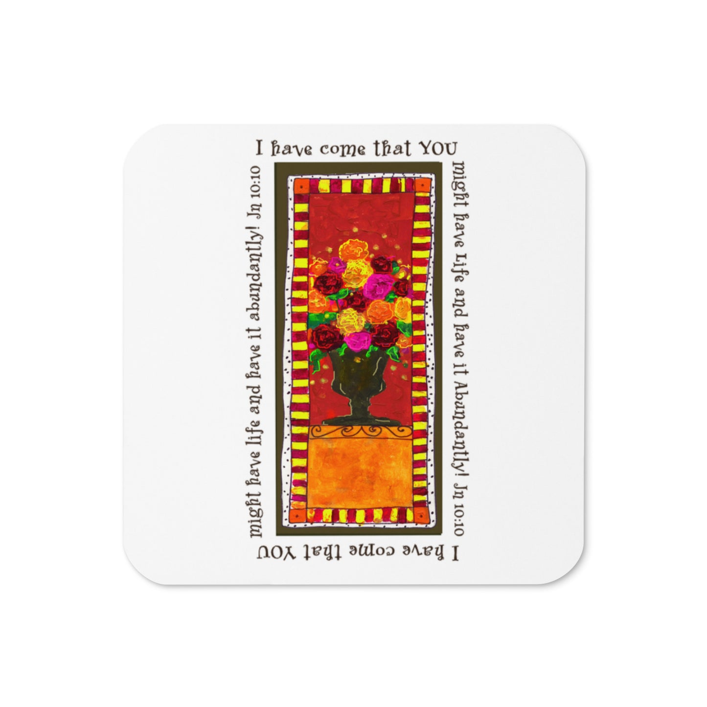 Vivid Orange - Abundant Flowers Coaster