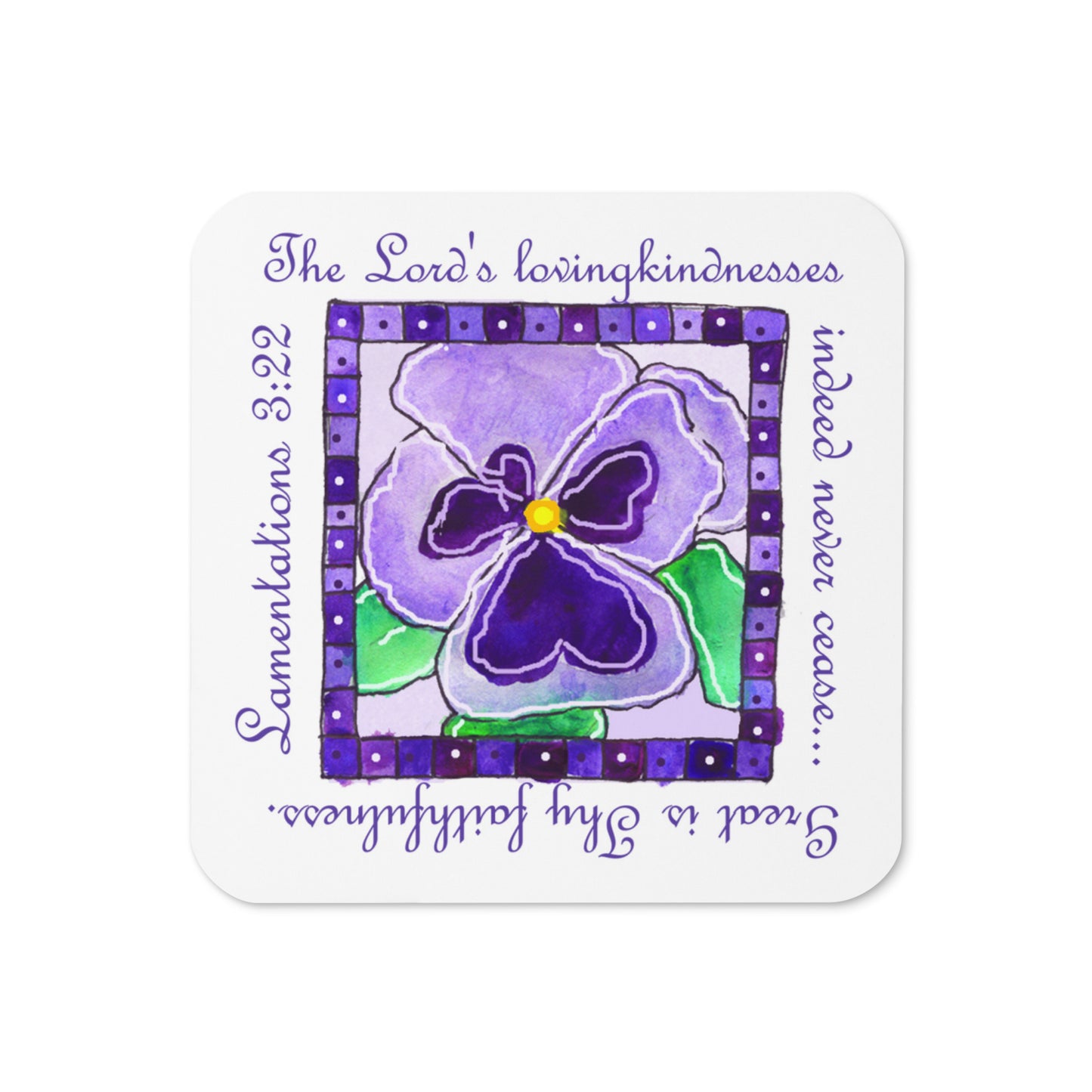 Deep Purple - Pansies Coaster