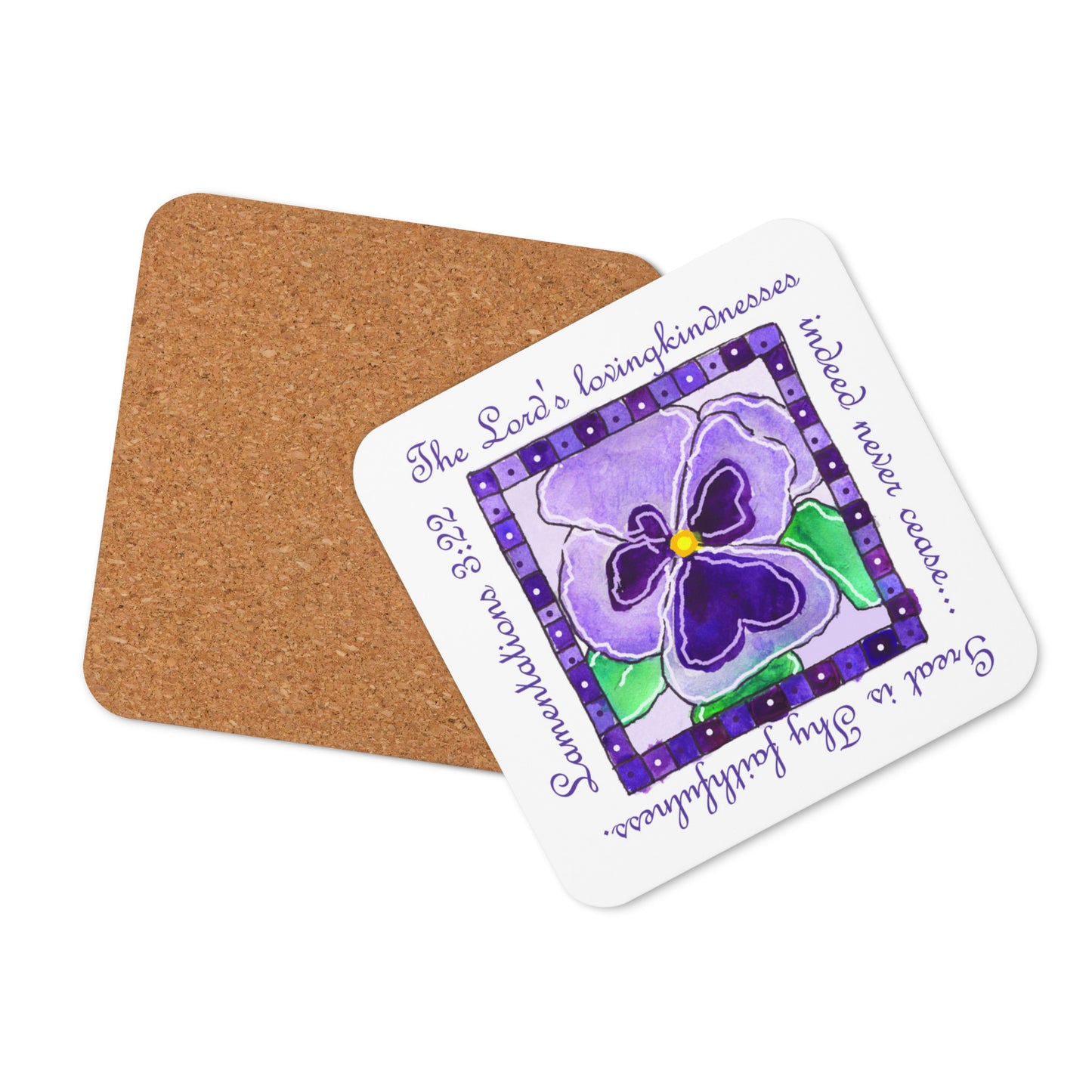 Deep Purple - Pansies Coaster