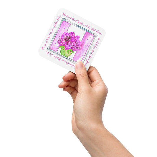 Bright Pink - Roses in a Bowl Coaster