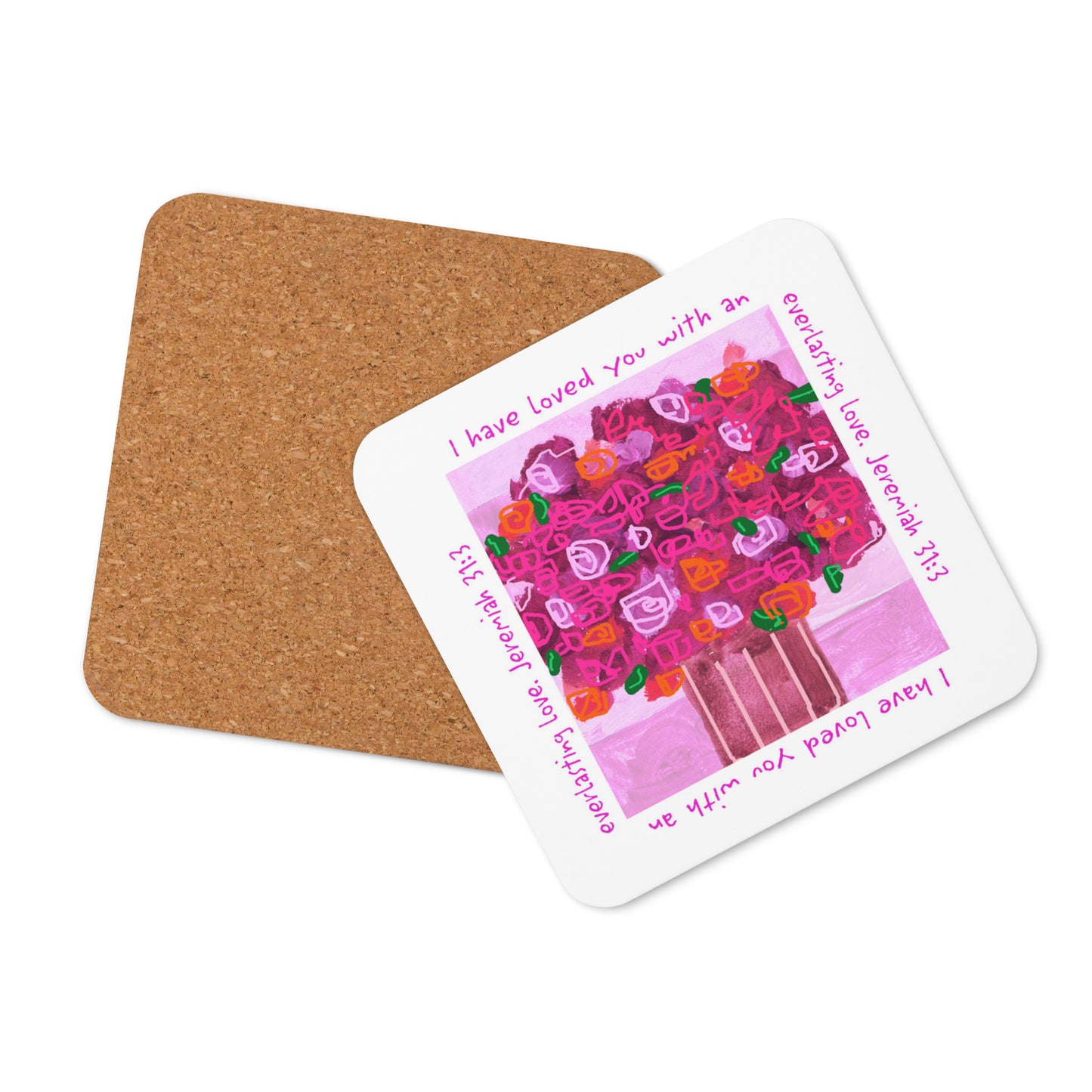 Bright Pink - Stripe Coaster