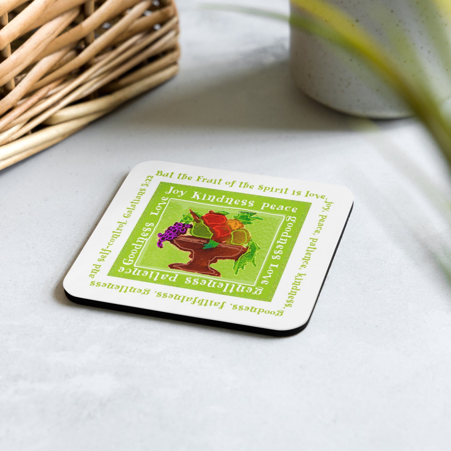 Lively Green - Fruit Coaster