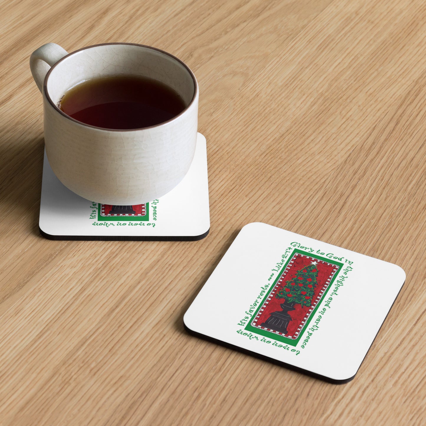 A Very Merry Christmas - A Christmas Tree coaster