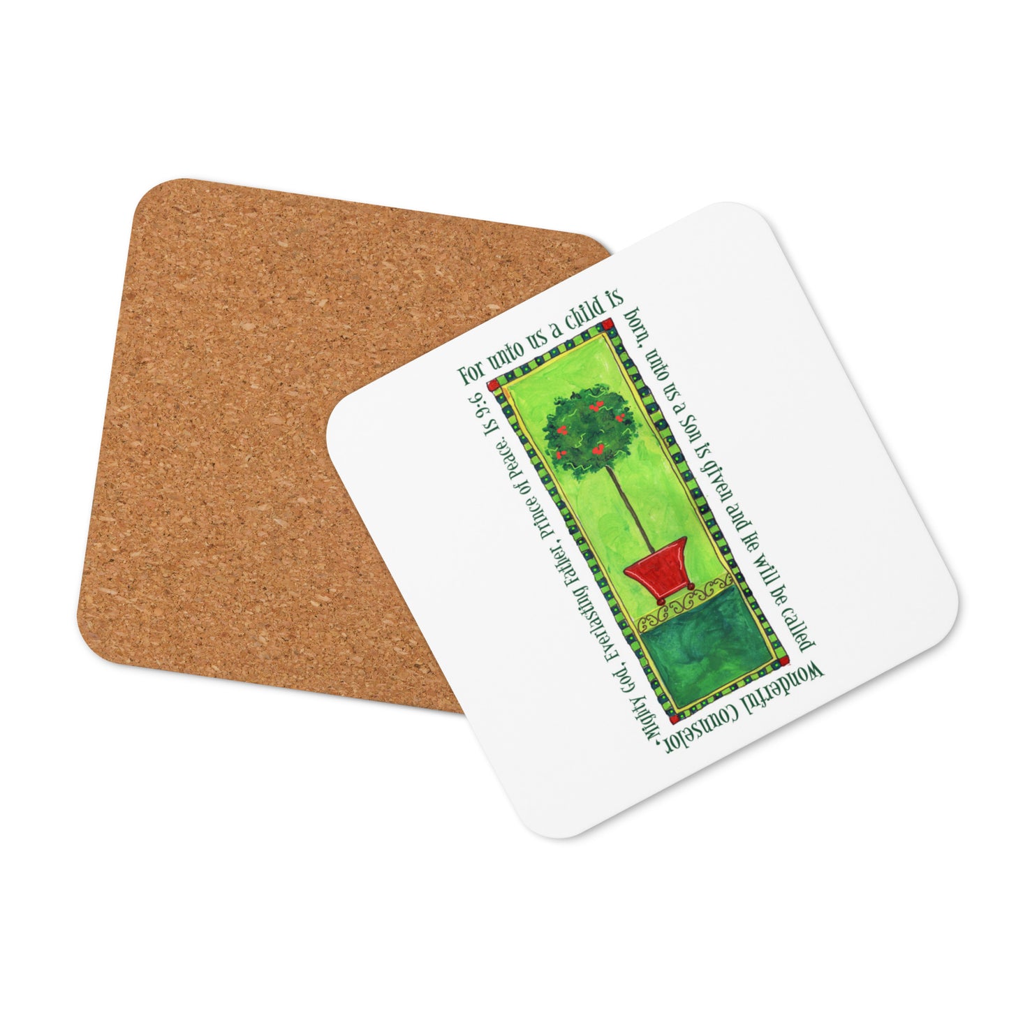 A Very Merry Christmas - A Christmas Topiary Coaster