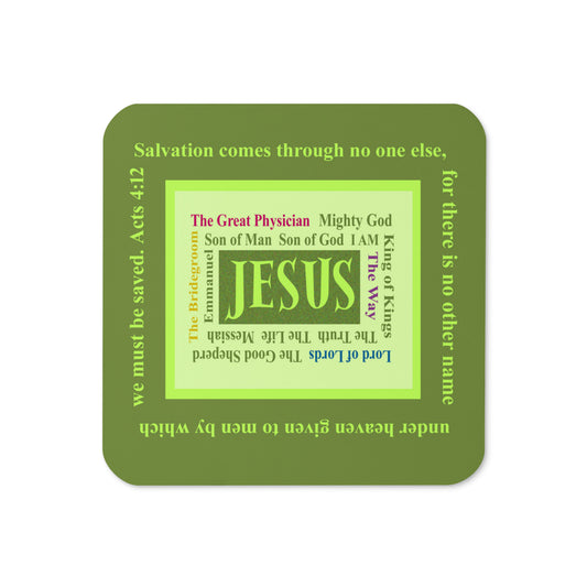 Lively Green - Names of Jesus Coaster