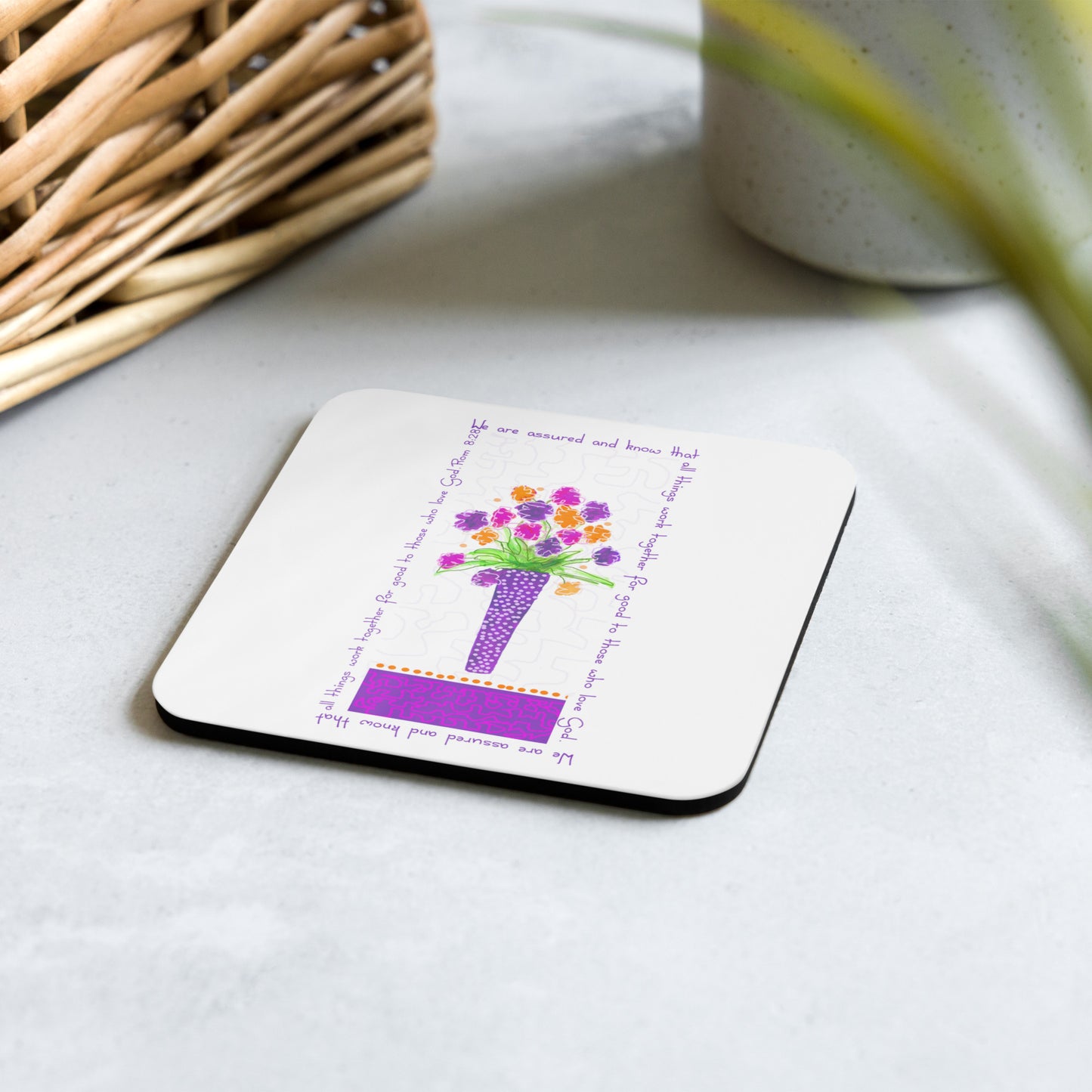 Deep Purple - Tall Purple Vase Coaster