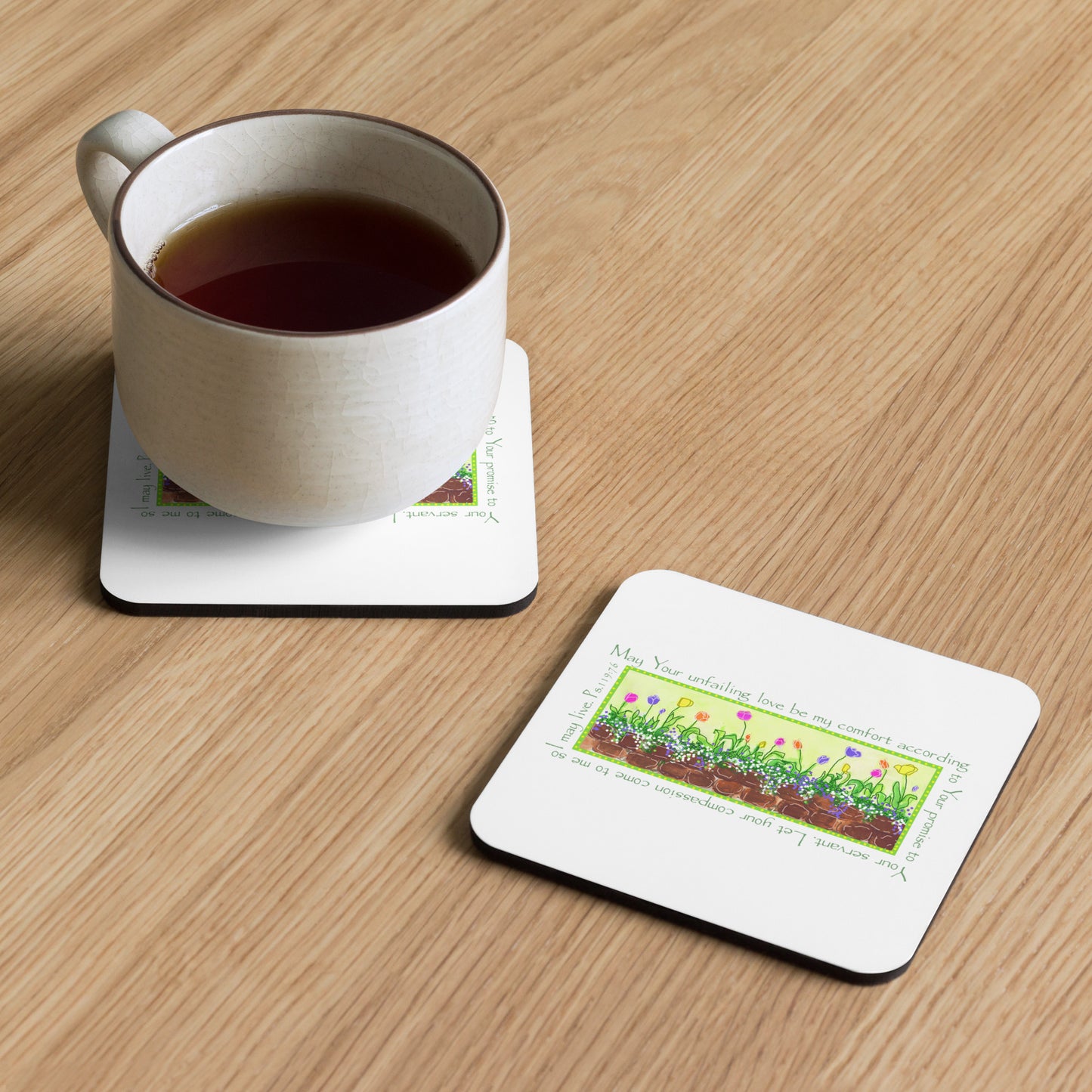 Lively Green - Spring Tulips Coaster