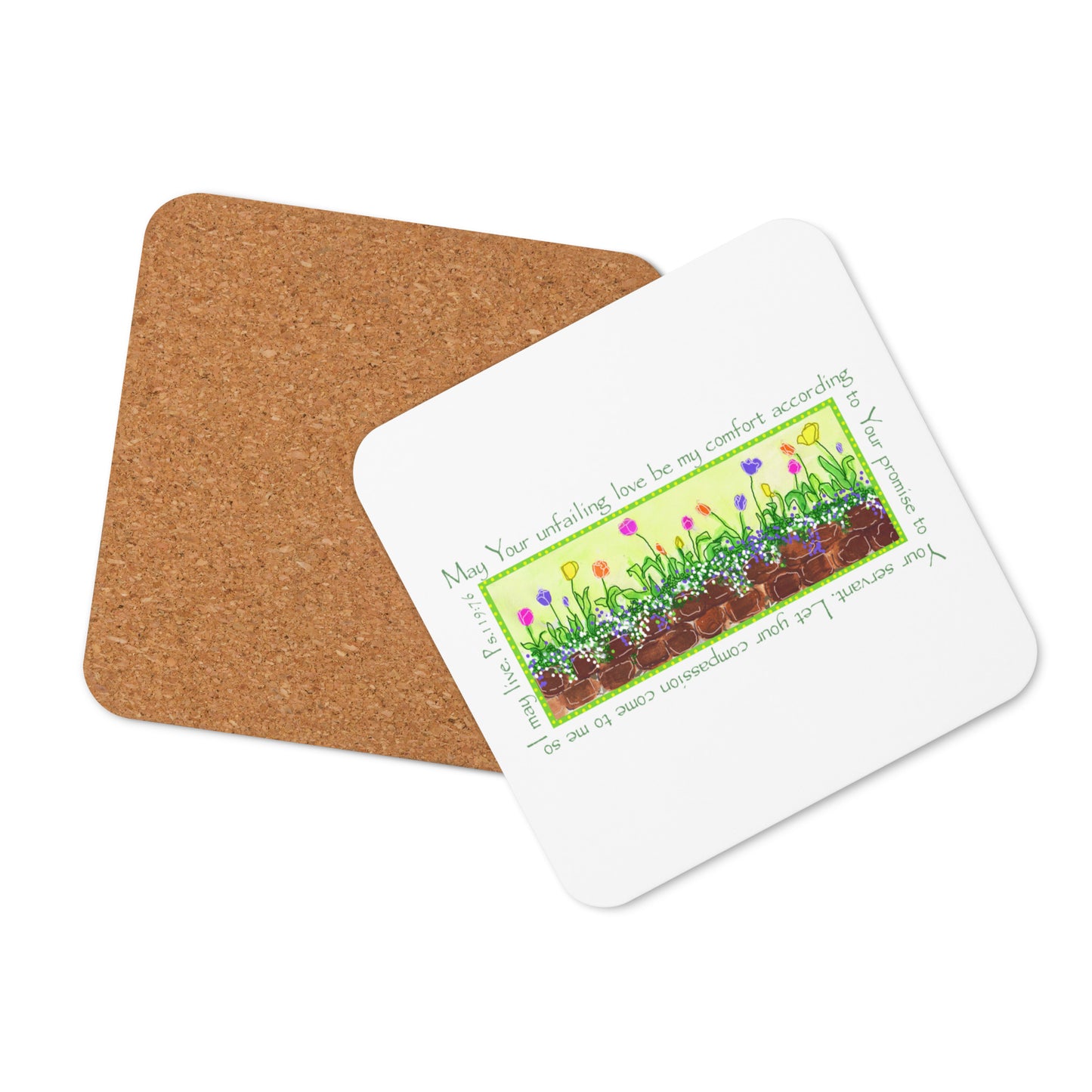 Lively Green - Spring Tulips Coaster