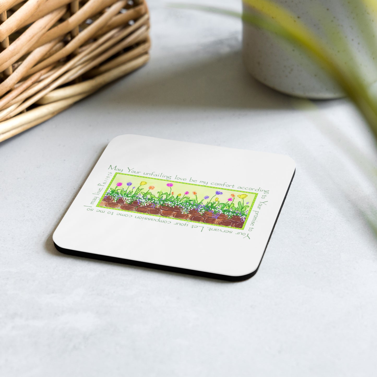 Lively Green - Spring Tulips Coaster