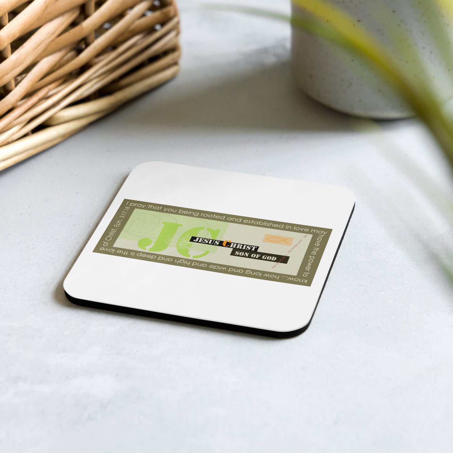 Lively Green - Modern Jesus Coaster
