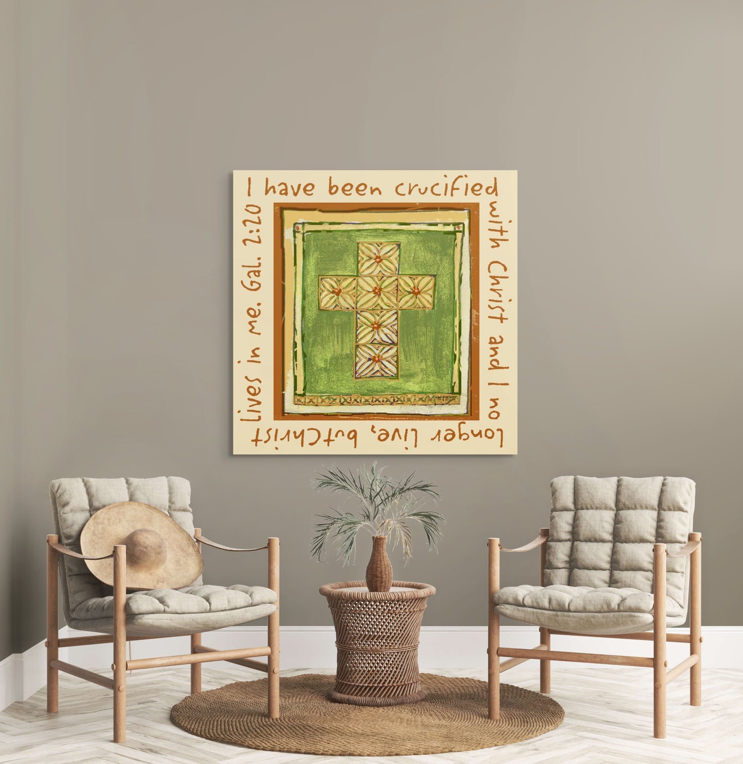 Vibrant Yellow - Hawaiian Cross Canvas Print