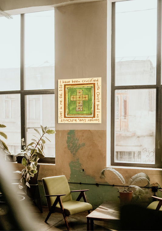 Vibrant Yellow - Hawaiian Cross Canvas Print