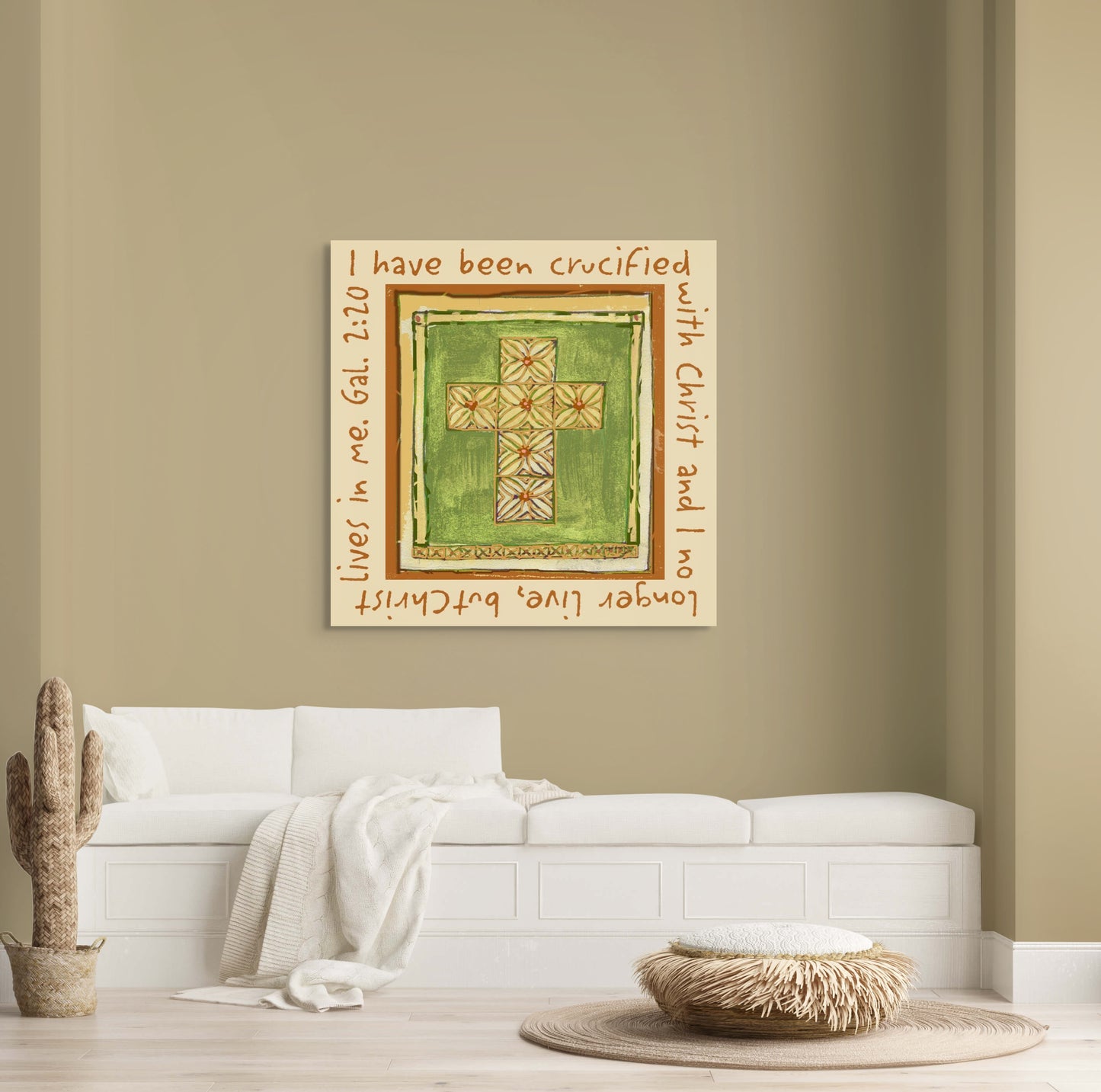 Vibrant Yellow - Hawaiian Cross Canvas Print