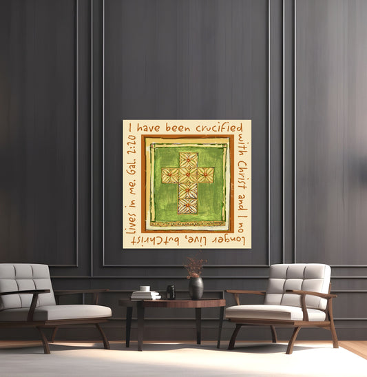 Vibrant Yellow - Hawaiian Cross Canvas Print