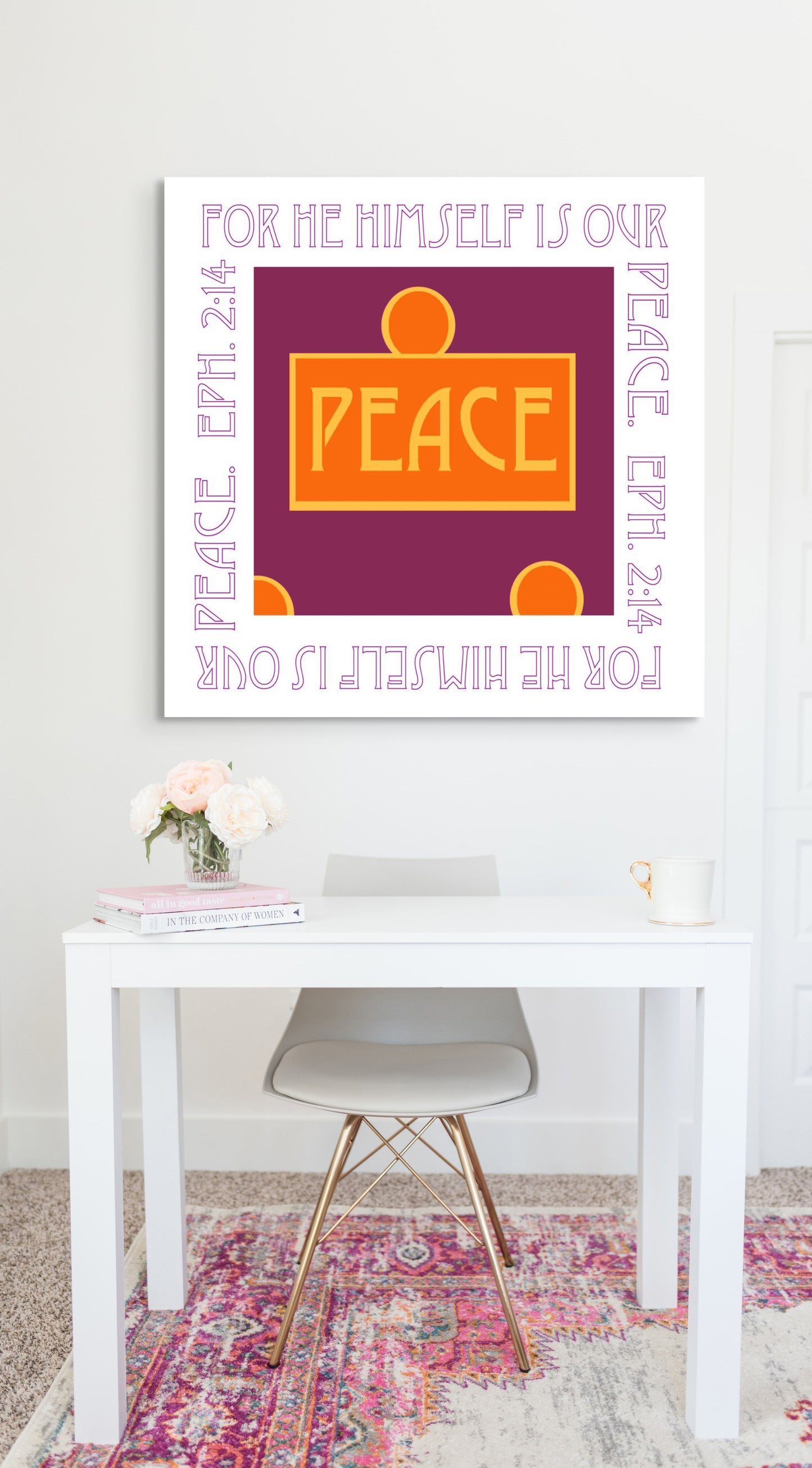 Vivid Orange - Peace Canvas Print