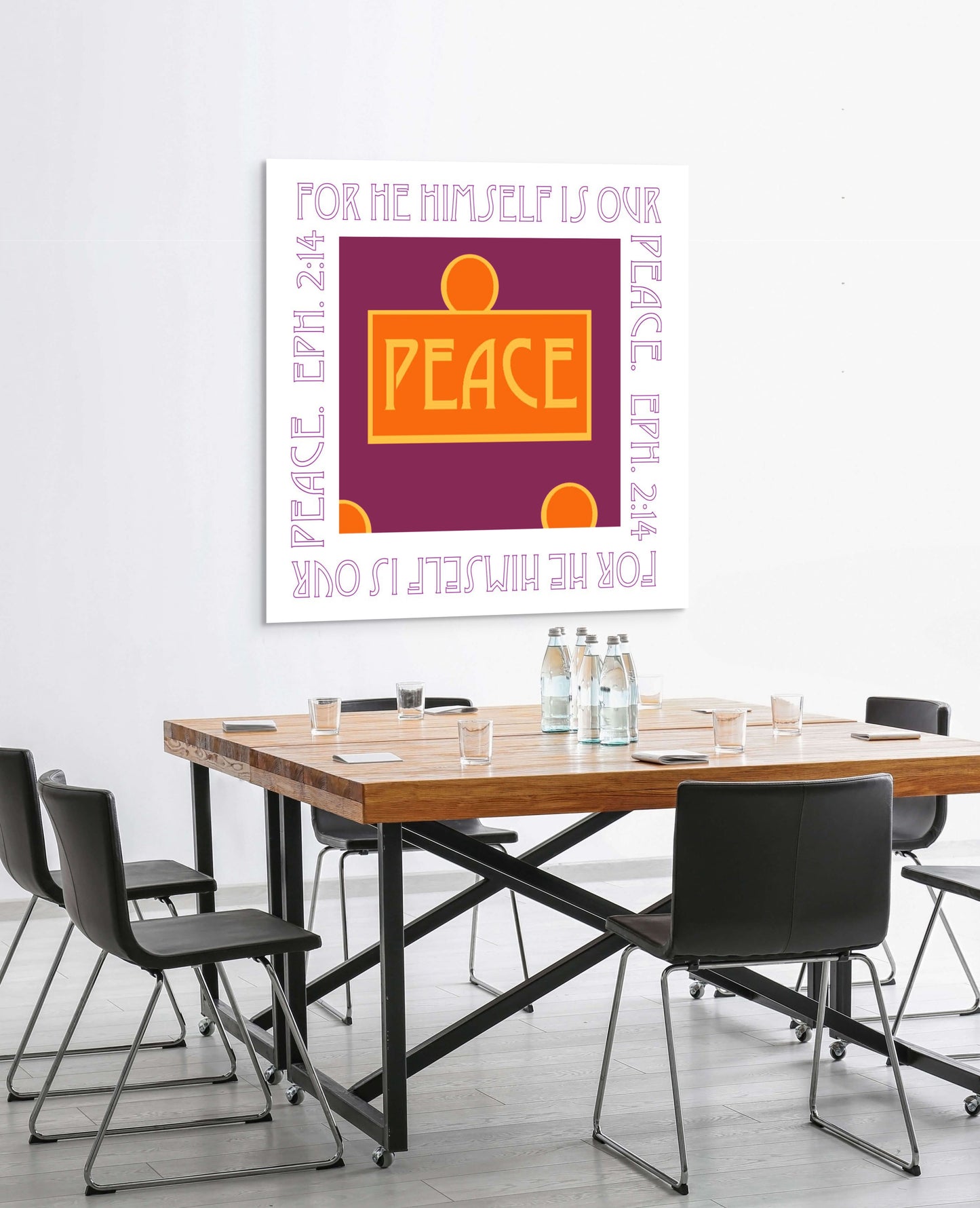 Vivid Orange - Peace Canvas Print