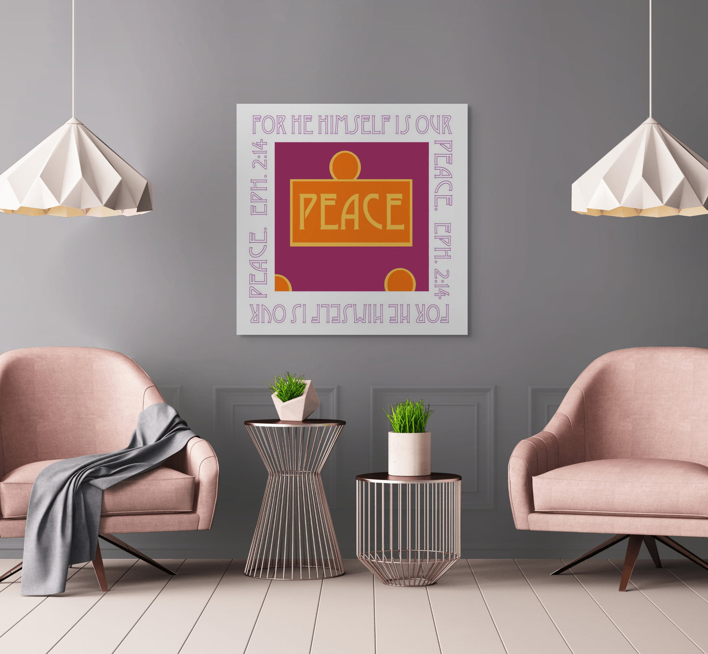 Vivid Orange - Peace Canvas Print