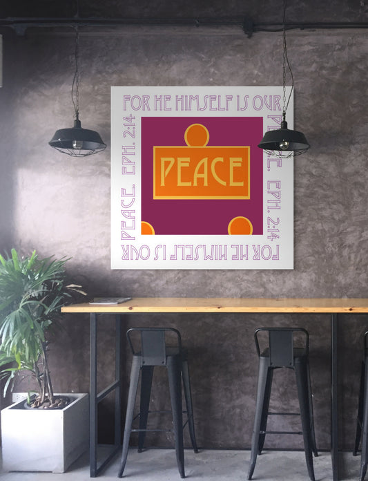 Vivid Orange - Peace Canvas Print