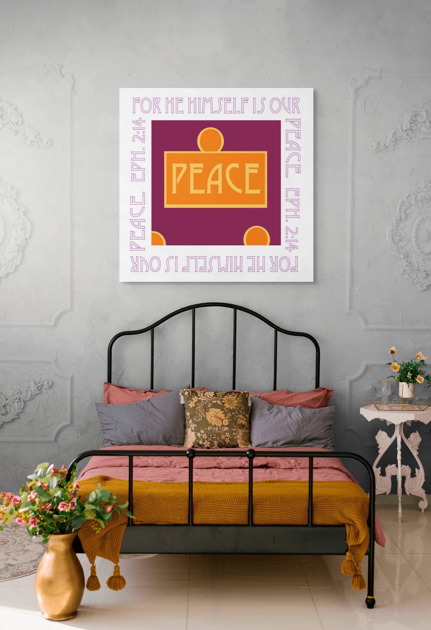 Vivid Orange - Peace Canvas Print