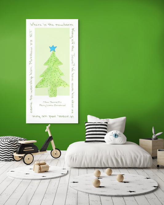 A Very Merry Christmas - Merry Little Tree Canvas Prints