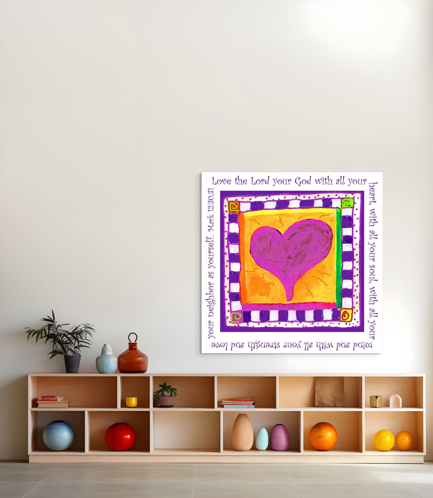 Bright Pink - Heart Canvas Print
