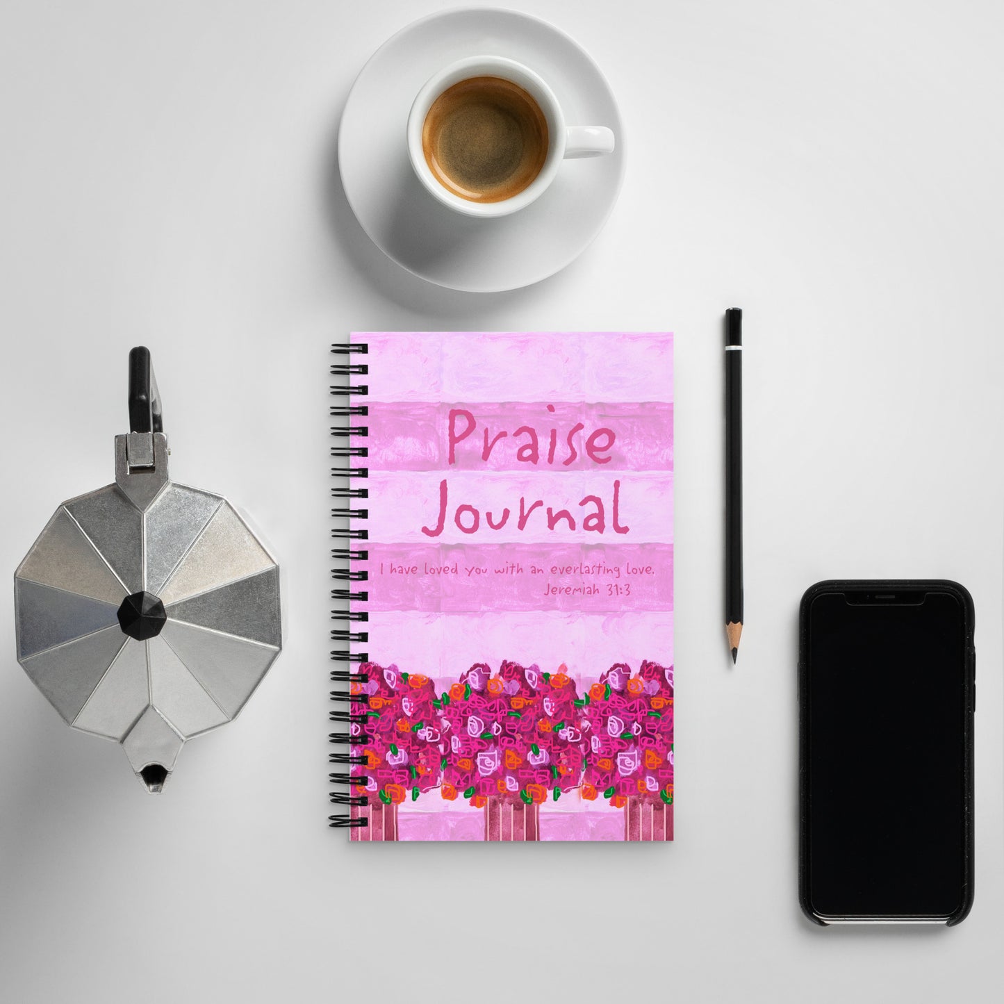 Bright Pink - Stripe Journal