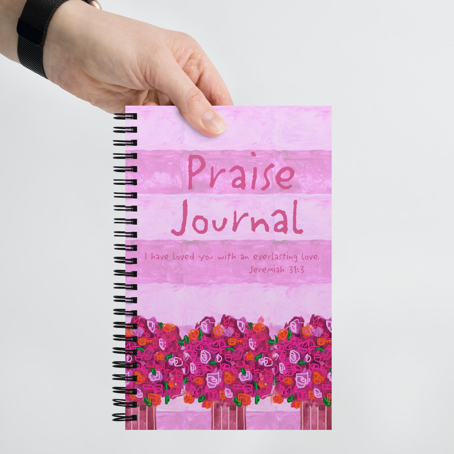 Bright Pink - Stripe Journal