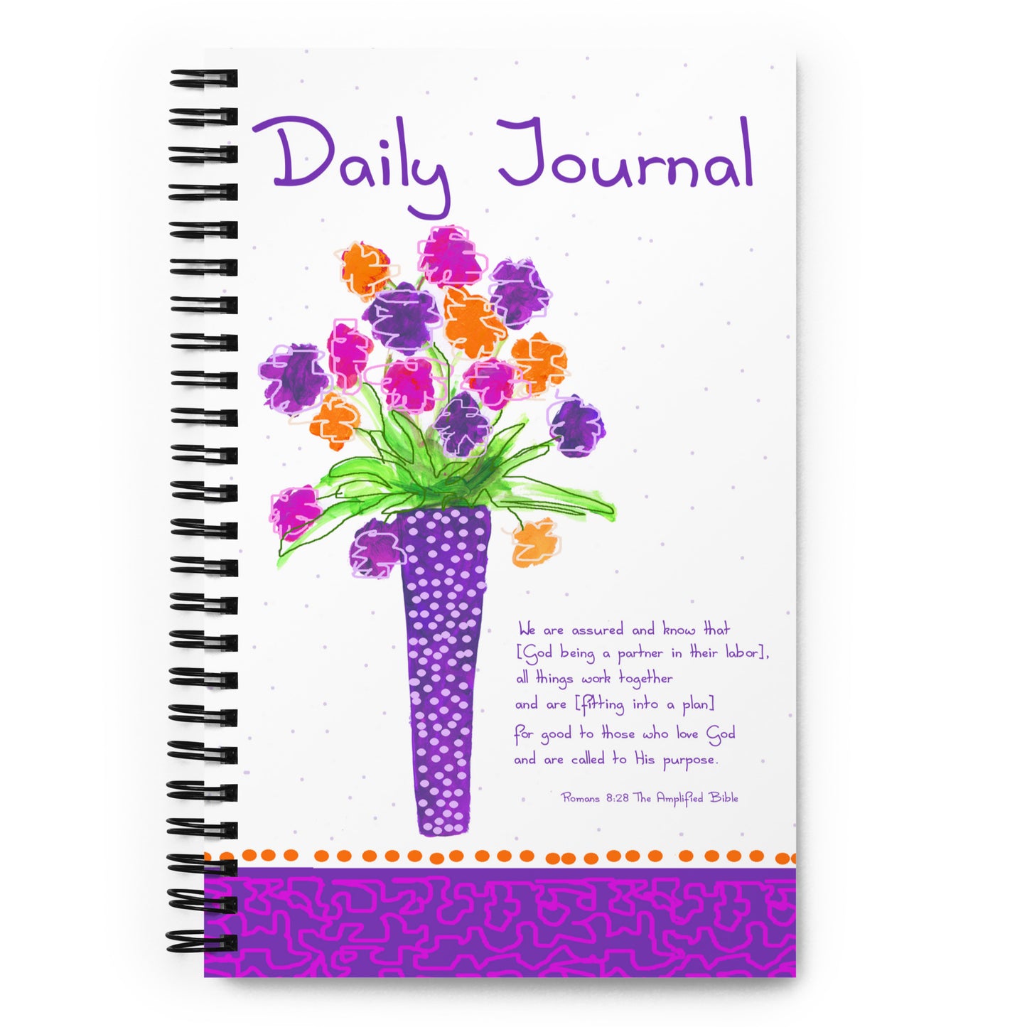 Deep Purple - Tall Purple Vase Journal