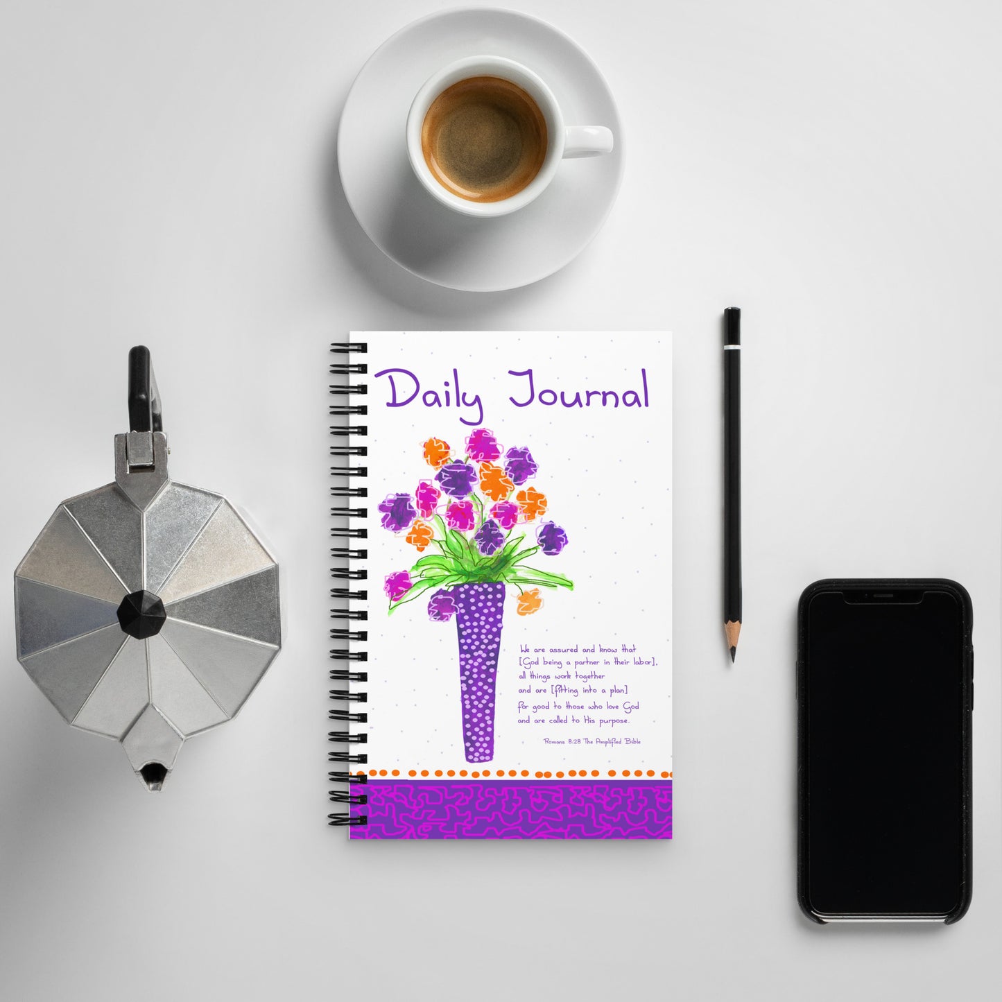 Deep Purple - Tall Purple Vase Journal