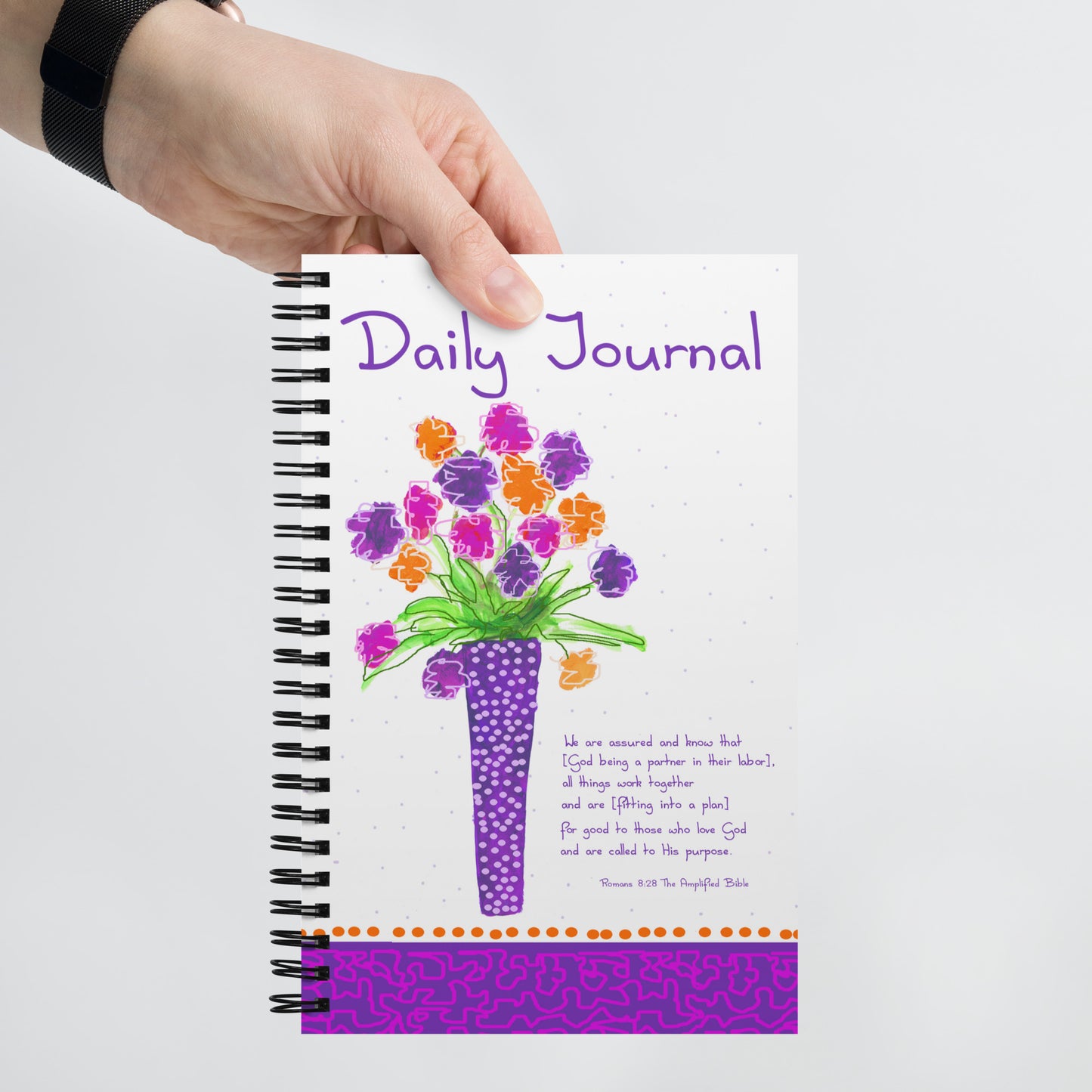 Deep Purple - Tall Purple Vase Journal