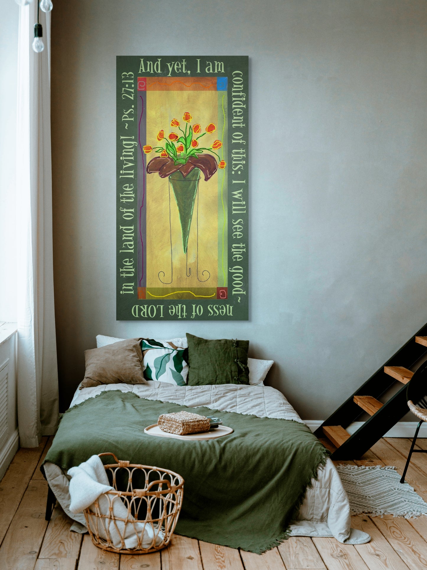 Vibrant Yellow - Tall Tulips Canvas Print