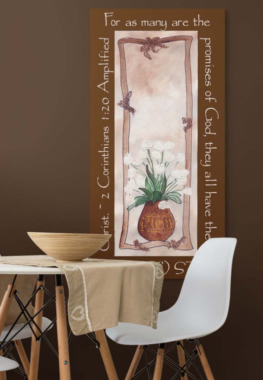 Vivid Orange - Tulips in a Basket Canvas Print