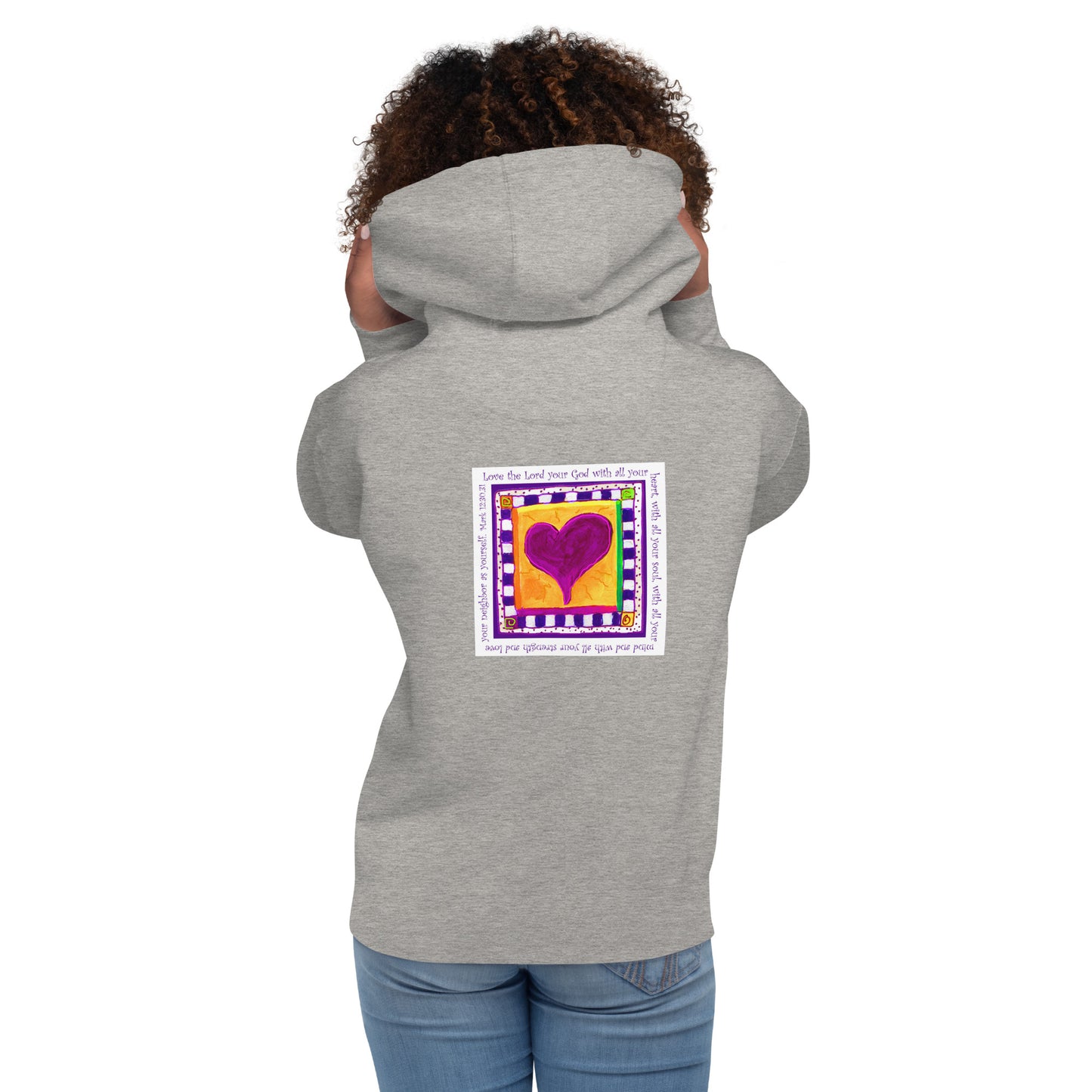 Bright Pink - Heart Sweatshirt Hoodie