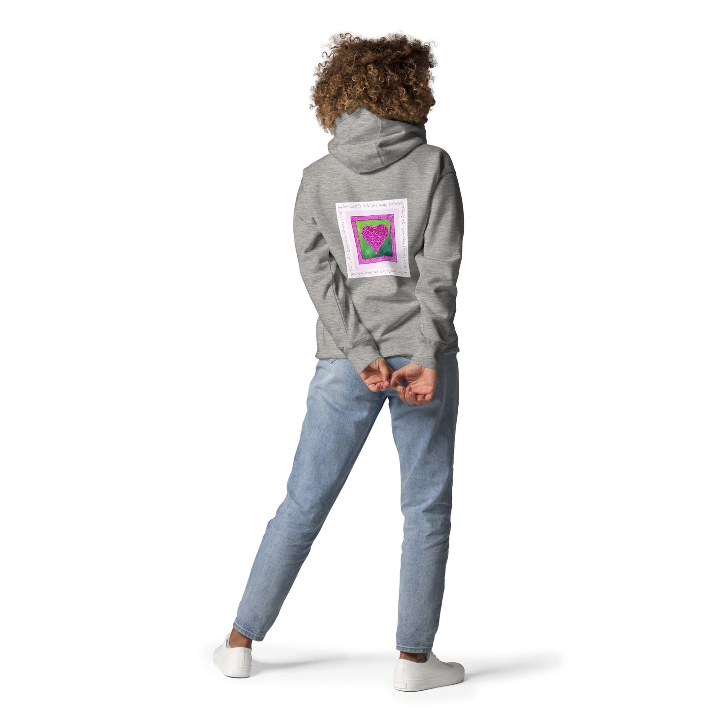 Bright Pink - Pink Heart Sweatshirt Hoodie