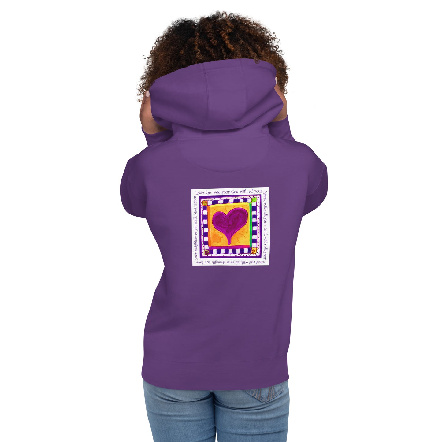 Bright Pink - Heart Sweatshirt Hoodie