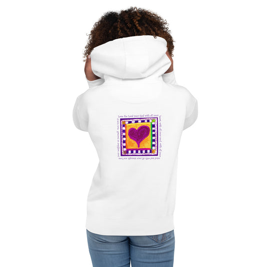 Bright Pink - Heart Sweatshirt Hoodie