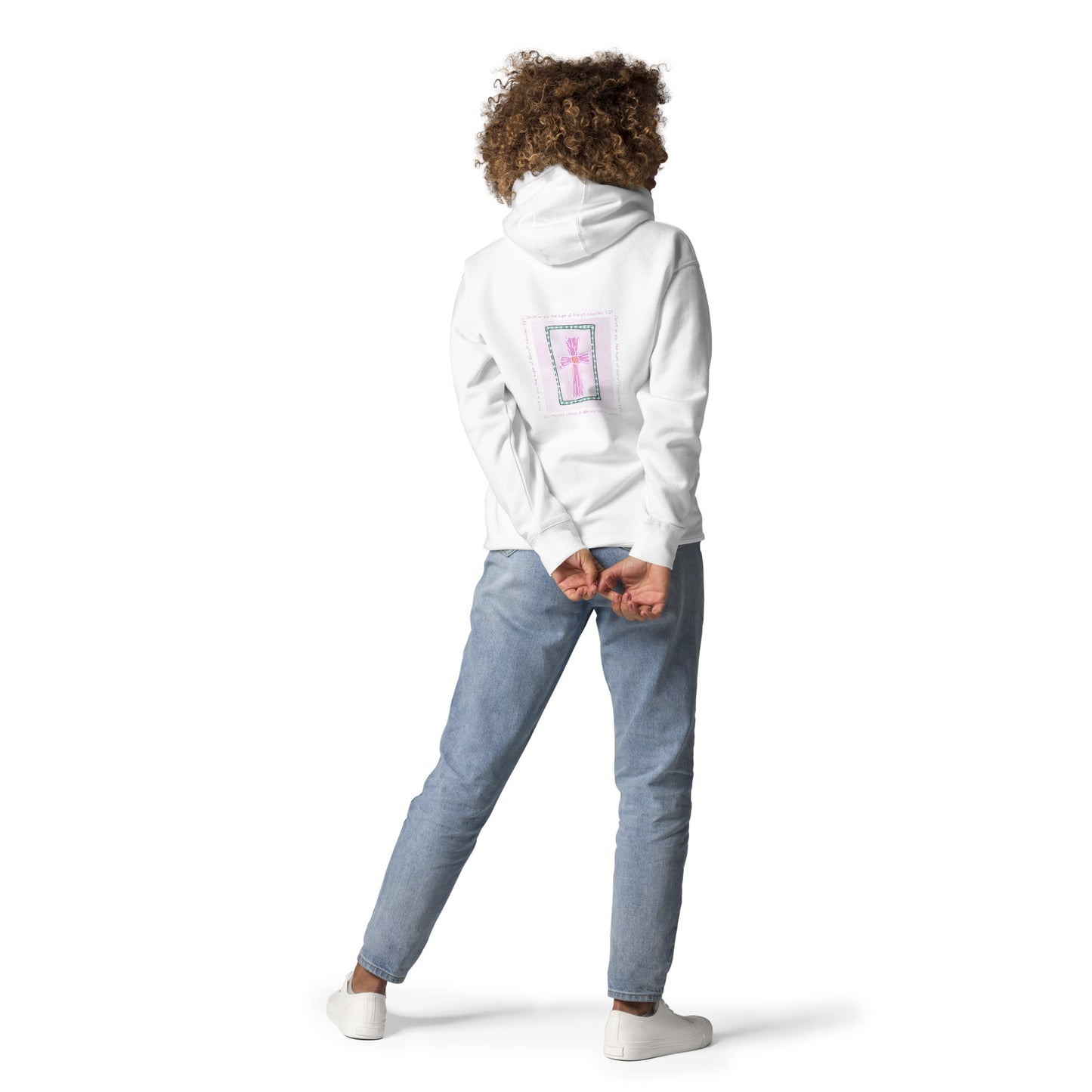 Bright Pink - Pink Cross Sweatshirt Hoodie