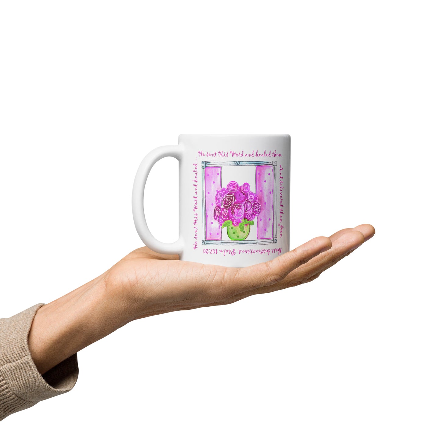 Bright Pink - Roses in a Bowl Mug