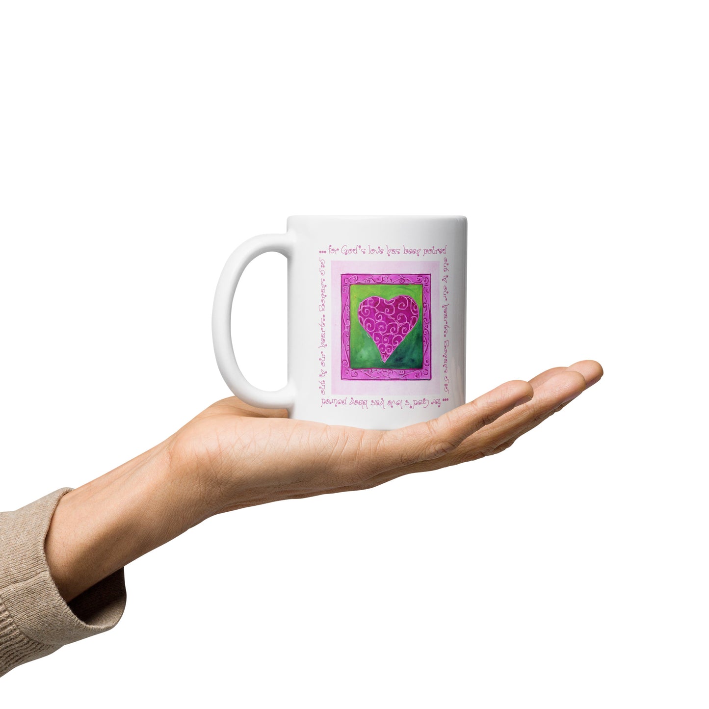 Bright Pink - Pink Heart Mug