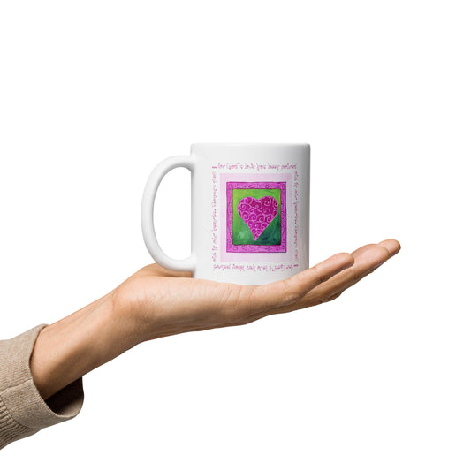 Bright Pink - Pink Heart Mug